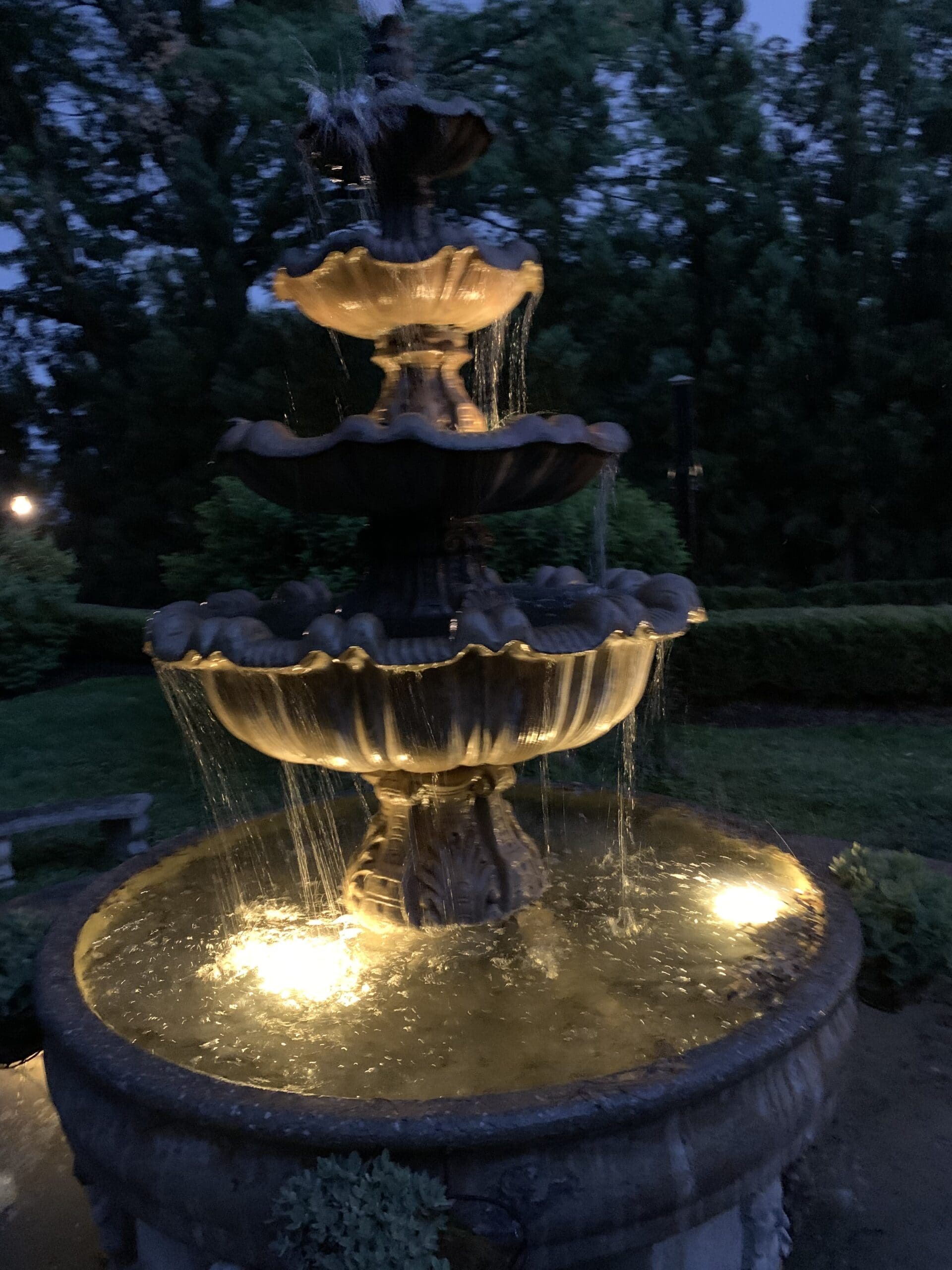 Fountain in yard